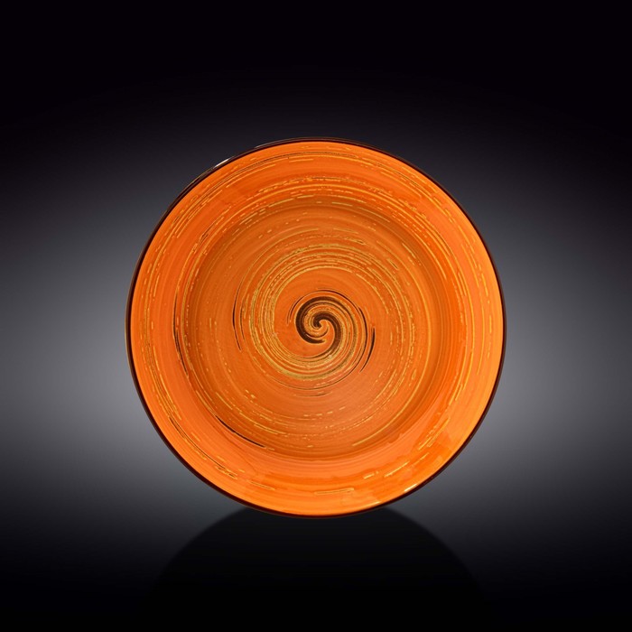 Тарелка глубокая Wilmax England Spiral, d=25.5 см, 350 мл, цвет оранжевый - Фото 1