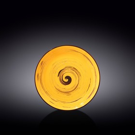 Тарелка круглая Wilmax England Spiral, d=18 см, цвет жёлтый