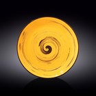 Тарелка круглая Wilmax England Spiral, d=28 см, цвет жёлтый - фото 297319955