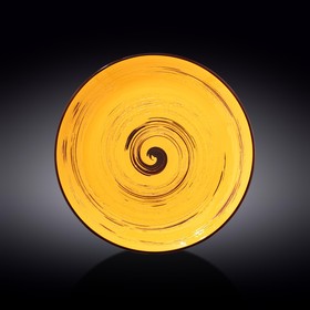Тарелка круглая Wilmax England Spiral, d=28 см, цвет жёлтый