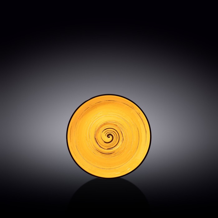 Блюдце Wilmax England Spiral, d=12 см, цвет жёлтый - Фото 1