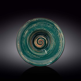 Тарелка глубокая Wilmax England Spiral, d=25.5 см, 1.5 л, цвет зелёный