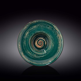 Тарелка глубокая Wilmax England Spiral, d=24 см, 200 мл, цвет зелёный