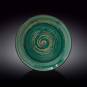 Тарелка глубокая Wilmax England Spiral, d=28.5 см, 500 мл, цвет зелёный