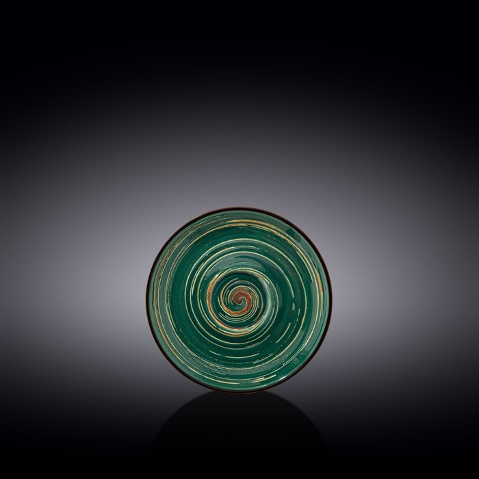 Блюдце Wilmax England Spiral, d=12 см, цвет зелёный