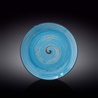 Тарелка круглая Wilmax England Spiral, d=25.5 см, цвет голубой - фото 291579804