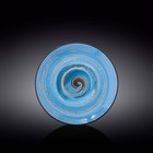 Тарелка глубокая Wilmax England Spiral, d=22.5 см, 1.1 л, цвет голубой - фото 296421214