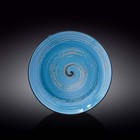 Тарелка глубокая Wilmax England Spiral, d=25.5 см, 350 мл, цвет голубой - фото 291579816
