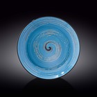 Тарелка глубокая Wilmax England Spiral, d=28.5 см, 500 мл, цвет голубой - фото 291579818