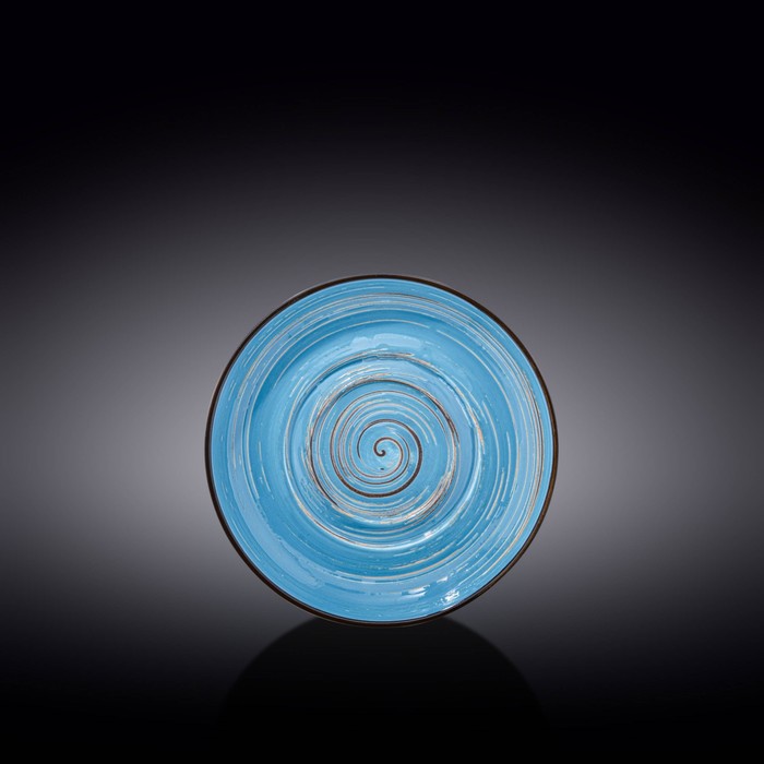 Блюдце универсальное Wilmax Spiral, d=16 см, цвет голубой