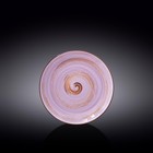 Тарелка круглая Wilmax England Spiral, d=18 см, цвет лавандовый - фото 291579824