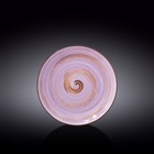 Тарелка круглая Wilmax England Spiral, d=20.5 см, цвет лавандовый - фото 291579826