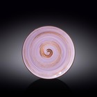Тарелка круглая Wilmax England Spiral, d=23 см, цвет лавандовый - фото 291579828