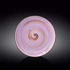 Тарелка круглая Wilmax England Spiral, d=25.5 см, цвет лавандовый - фото 291579830