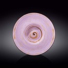 Тарелка глубокая Wilmax England Spiral, d=27 см, 250 мл, цвет лавандовый - фото 291579836