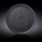 Тарелка круглая Wilmax England Croco, d=33 см, цвет чёрный - фото 300639668