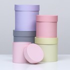 Набор круглых коробок 5 в 1 «Дымка» 20 × 20 - 13×13 7818807