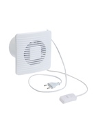 Вентилятор вытяжной ZEIN LOF-07, d=100 мм, 220 В, 15 Вт, сетка, кноп. выкл., с обр. клапаном - Фото 4