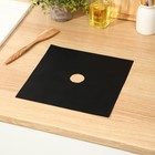 Защитное покрытие для газовой плиты Доляна, 4 шт., тефлон, чёрное - Фото 4