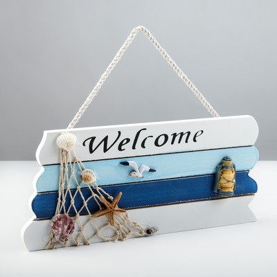 Декор настенный, панно «Морской стиль», дерево, 21×12 см