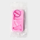 Молд Доляна «Следы», силикон, 9×4,7×1,3 см, цвет розовый - Фото 6