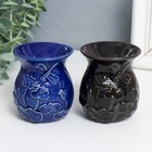 Аромалампа для эфирных масел «Стрекоза в цветах», керамика, 7×7×8 см, МИКС - Фото 1