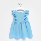 Платье детское с рюшей KAFTAN "Муслин", р 26 (80-86см), голубой - Фото 8