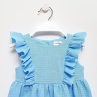 Платье детское с рюшей KAFTAN "Муслин", р 26 (80-86см), голубой - Фото 9