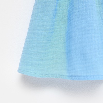 Платье для девочки с рюшами KAFTAN «Муслин», голубое, размер 28 (86-92 см)