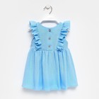 Платье детское с рюшей KAFTAN "Муслин", р.32 (110-116 см) голубой - Фото 12