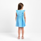 Платье детское с рюшей KAFTAN «Муслин», размер 34 (122-128 см), голубое 9571635 - фото 14173347