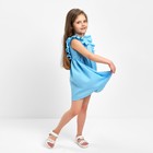 Платье детское с рюшей KAFTAN "Муслин", р.34 (122-128 см) голубой - Фото 10