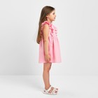 Платье детское с рюшей KAFTAN "Муслин", р.30 (98-104 см) розовый - Фото 2