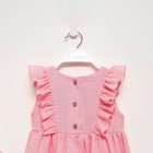 Платье детское с рюшей KAFTAN "Муслин", р.30 (98-104 см) розовый - Фото 12