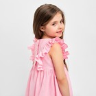Платье детское с рюшей KAFTAN "Муслин", р.30 (98-104 см) розовый - Фото 4
