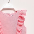 Платье детское с рюшей KAFTAN "Муслин", р.30 (98-104 см) розовый - Фото 9