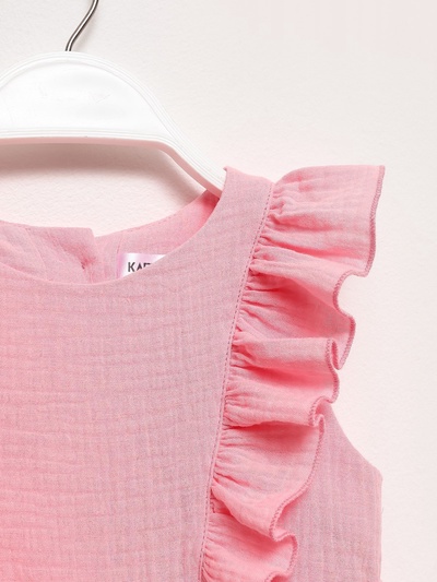 Платье для девочки с рюшами KAFTAN «Муслин», розовое, размер 30 (98-104 см)