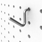 Крючок загнутый с зацепом 30 мм на перфорированную ДСП панель, d=4 мм, цвет хром (комплект 10 шт) - фото 22136712