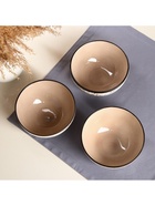 Набор посуды Керамика ручной работы «Салатный», 3 шт.: 700 мл, 1 сорт, серый, Иран - Фото 3