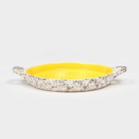 Форма для запекания керамическая 'Круглая', жёлтая, 1 сорт, Иран
