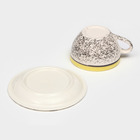 Чайная пара керамическая "Персия", 200 мл, жёлтая, 2 предмета, 1 сорт, Иран - Фото 5