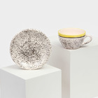 Чайная пара "Персия", керамика, желтая, 2 предмета, чашка 200 мл, 1 сорт, Иран - фото 3319830