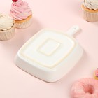 Тарелка "Сковорода", керамика, белая, 21х15 см, Иран - фото 25619335