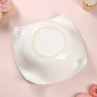 Тарелка "Капля", керамика, белая, 26 см, Иран - фото 25633112