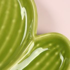 Тарелка керамическая "Кактус", зелёная, 1 сорт, Иран - фото 4376358