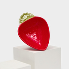 Тарелка керамическая "Клубника", 24 см, красная, 1 сорт, Иран - фото 5166586
