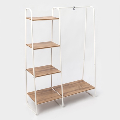 Гардеробная система с полками «Скандинавия 1», 110×38.5×147 см, белая