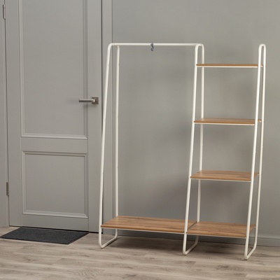 Гардеробная система с полками «Скандинавия 1», 110×38.5×147 см, белая