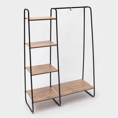 Гардеробная система с полками «Скандинавия 1», 110×38.5×147 см, чёрная