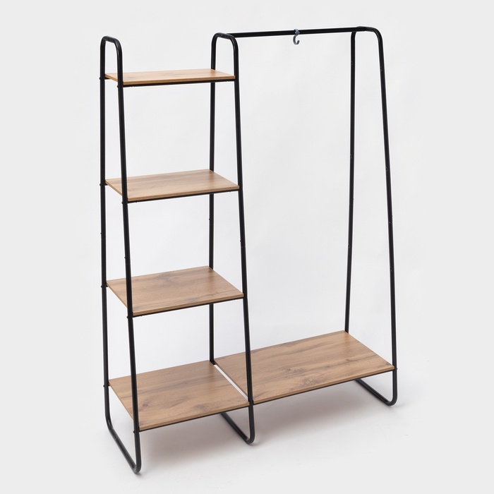 Гардеробная система с полками «Скандинавия 1», 110×38.5×147 см, чёрная - Фото 1